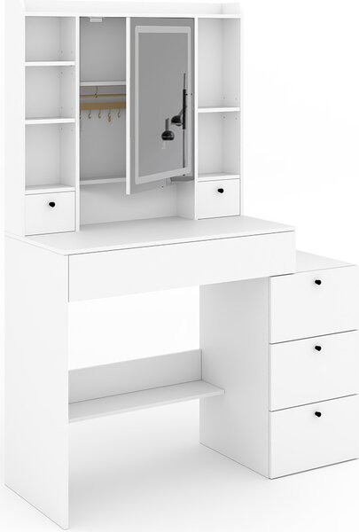 Toaletní stolek Vicco Livora Bílá 105.5 cm se zrcadlem LED, Model 53023