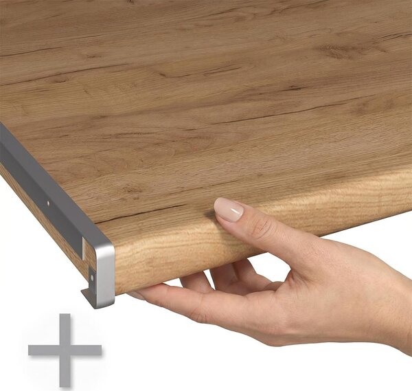 Spodní skříňka kuchyňské linky Vicco R-Line Bílá/Antracit 100 cm pracovná doska Dub Goldkraft, Model 71568