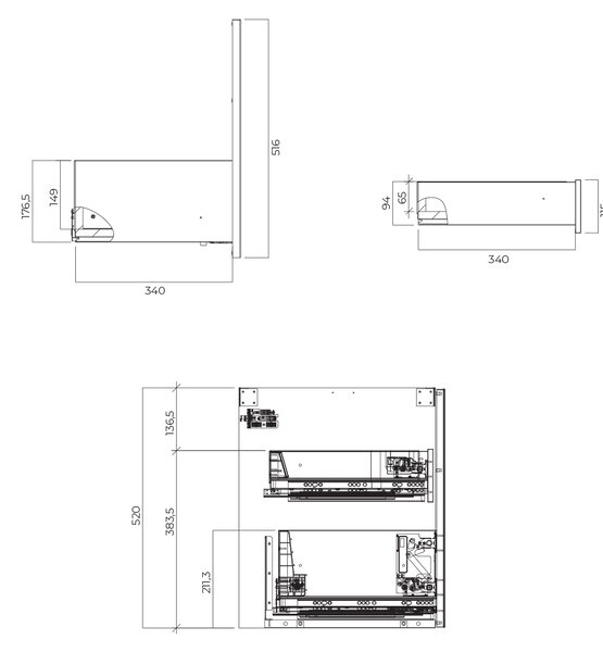 Oltens Lun skříňka 80x44.7x52 cm pod umyvadlo závěsná černá 60033300