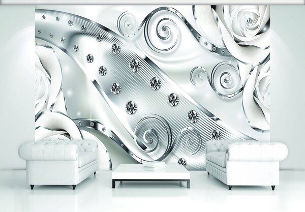 Fototapeta - Luxusní vzor s diamanty (152,5x104 cm)