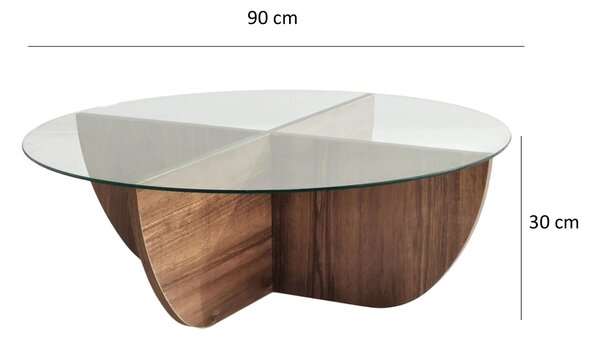 Kalune Design Konferenční stolek Lily ořech