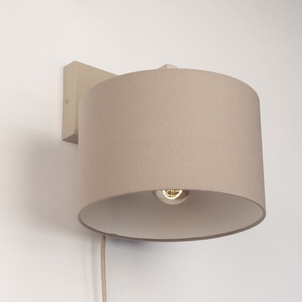Nástěnné svítidlo do ložnice Bassel Dark Taupe and Taupe (LMD)
