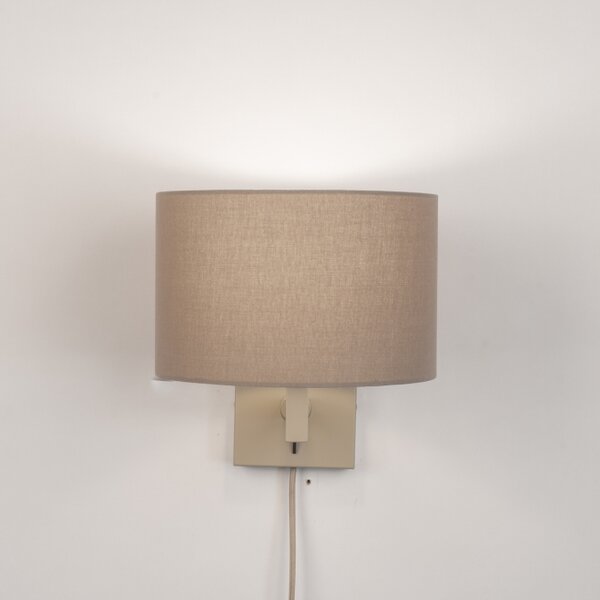 Nástěnné svítidlo do ložnice Bassel Dark Taupe and Taupe (LMD)