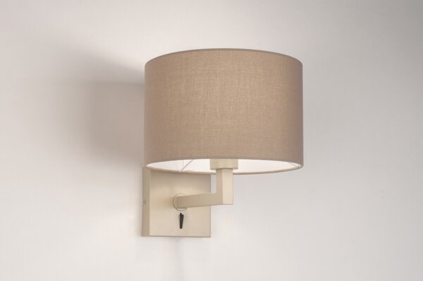 Nástěnné svítidlo do ložnice Bassel Dark Taupe and Taupe (LMD)
