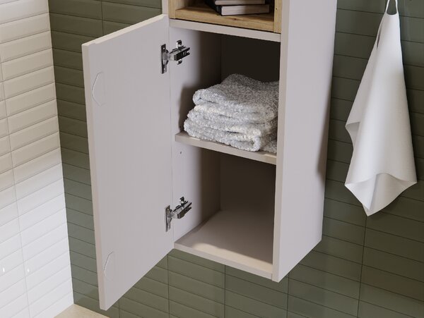 Comad Doplňková koupelnová skříňka vysoká Nova Cashmere 30 kašmír mat