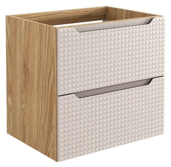 Comad Koupelnová sestava Luxor Beige 90 cm s umyvadlem a skříňkami béžová/dub olejovaný