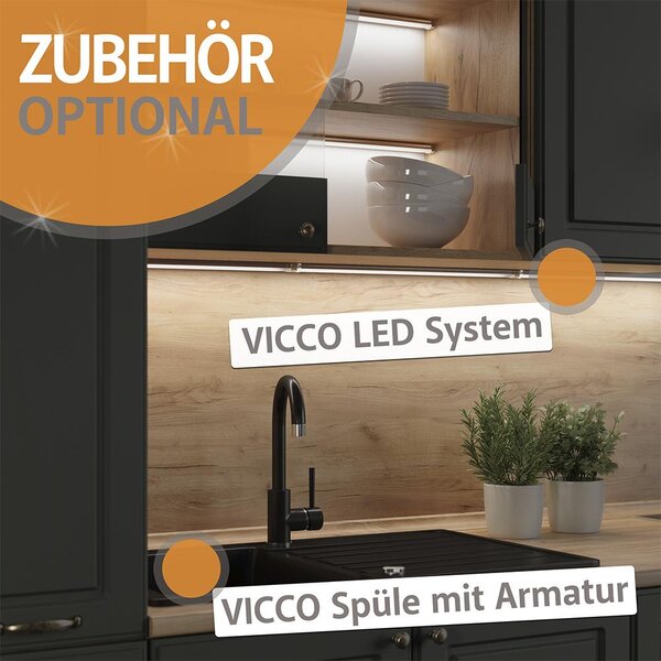 Spodní skříňka kuchyňské linky Vicco R-Line Černý beton/Bílá 100 cm bez pracovní desky, Model 71523