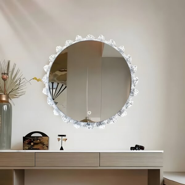 Rea Zrcadlo ⌀60 cm s regulovatelným LED osvětlením HOM-01503