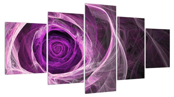 Moderní obraz fialové růže (150x80 cm)