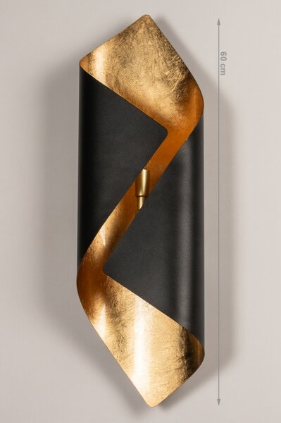 Nástěnné svítidlo Vianetta Big Black and Gold (LMD)
