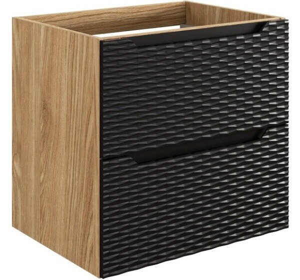 Comad Koupelnová sestava Ocean 90 cm s umyvadlem a skříňkami černá/dub olejovaný