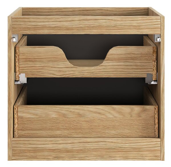 Comad Koupelnová sestava Luxor Black 90 cm s umyvadlem a skříňkami černá/dub olejovaný