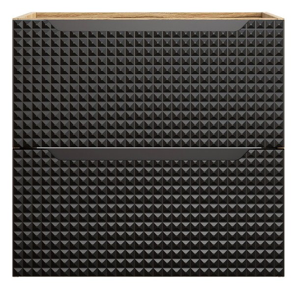 Comad Koupelnová sestava Luxor Black 90 cm s umyvadlem a skříňkami černá/dub olejovaný