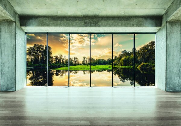 Fototapeta - Výhled na jezero (152,5x104 cm)