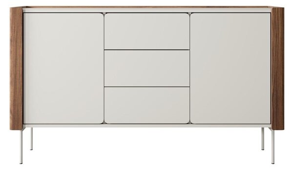 Komoda, velká, moderní, 154 cm, vhodná do obývacího pokoje nebo ložnice, barva: béžová