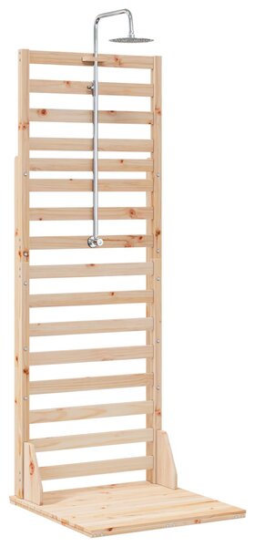 Venkovní sprcha 225 cm Masivní borové dřevo a nerezová ocel
