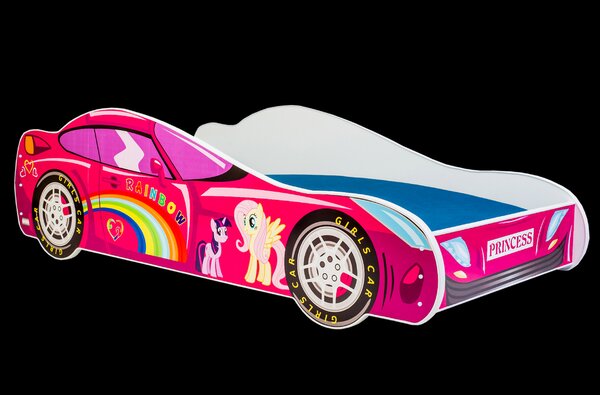 ADRK Postel CAR PINK, CH-CAR-Pink-140-E119, 140x70 cm s matrací, růžová