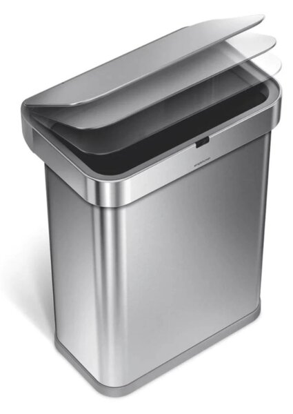 Simplehuman bezdotykový odpadkový koš SENSOR, 58 L, hlasové ovládání, nerezová ocel