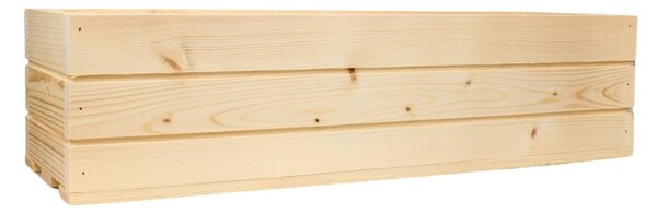Dřevěný truhlík z masivu - přírodní 60 cm