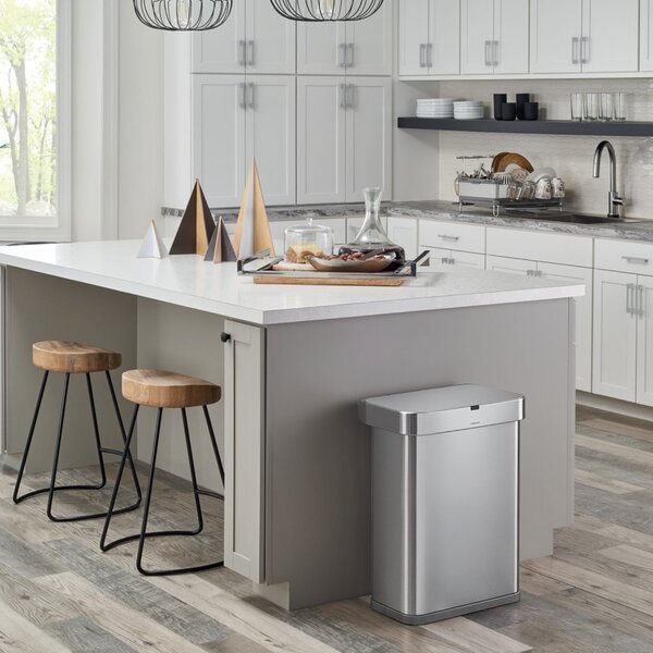 Simplehuman bezdotykový odpadkový koš SENSOR, 58 L, hlasové ovládání, nerezová ocel