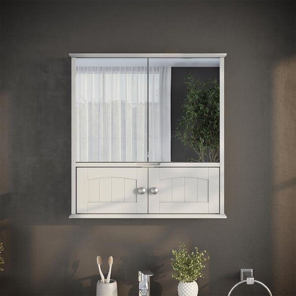 Koupelnová zrcadlová skříňka Vicco Bianco Bílá 56 x 58 cm, Model 57406
