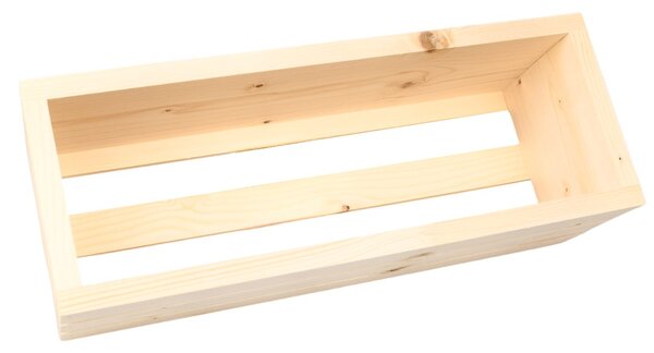 Dřevěný truhlík z masivu - přírodní 50 cm