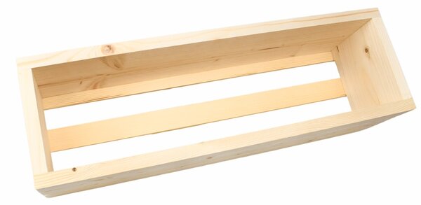 Dřevěný truhlík z masivu - přírodní 60 cm