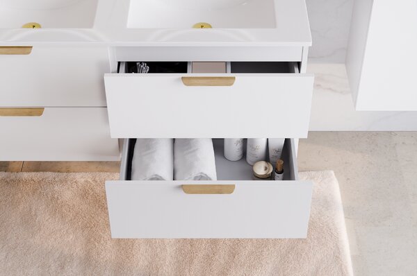 Comad Koupelnová skříňka pod deskové umyvadlo set Aster White 120 bílá/dub cremona