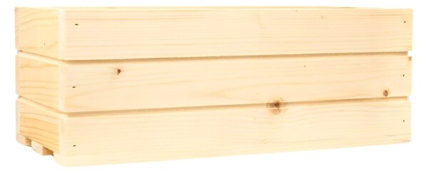 Dřevěný truhlík z masivu - přírodní 40 cm