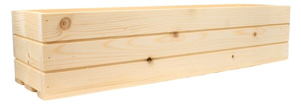 Dřevěný truhlík z masivu - přírodní 70 cm