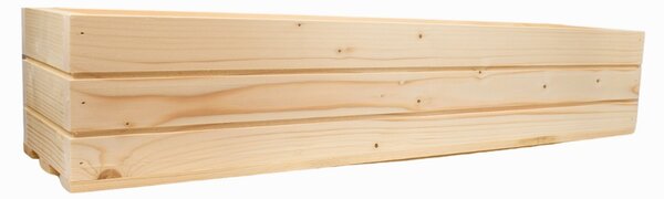 Dřevěný truhlík z masivu - přírodní 80 cm