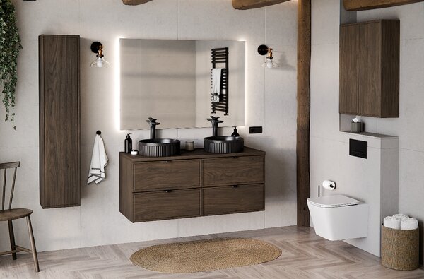 Comad Doplňková koupelnová skříňka nízká Terra Villa 30 ořech villa