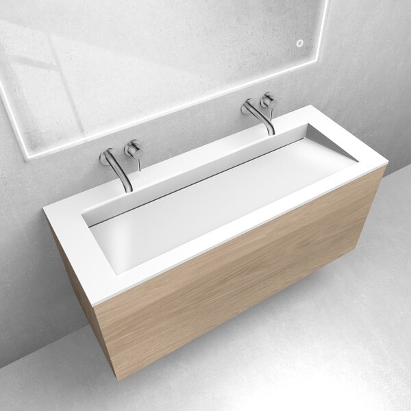 Oltens Stila umyvadlo 120x45 cm obdélníkový nábytkový bílá lesk 40204000