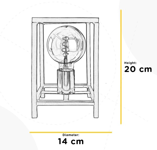 ONLI - Stolní lampa FLOKI 1xE27/15W/230V 20 cm černá/měděná