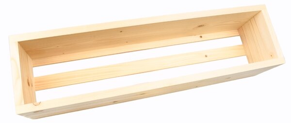 Dřevěný truhlík z masivu - přírodní 70 cm
