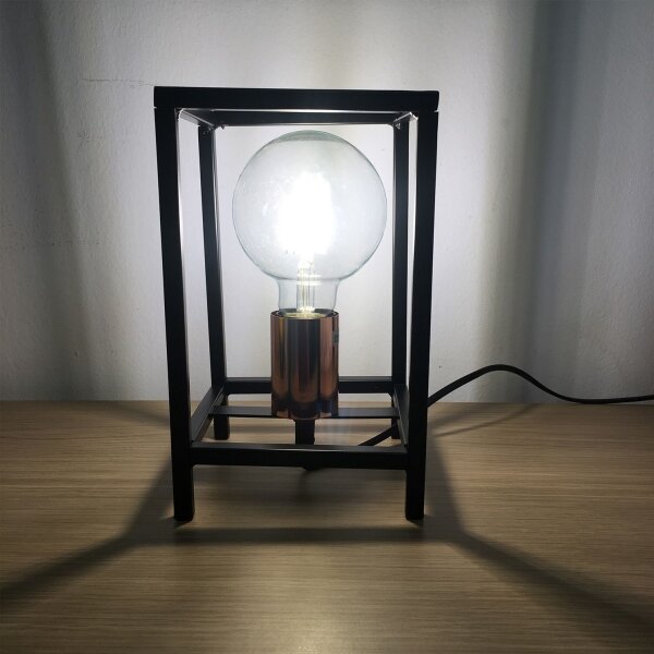 ONLI - Stolní lampa FLOKI 1xE27/15W/230V 20 cm černá/měděná