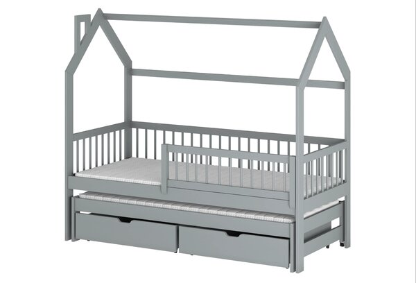 Lano Furniture Dětská rozkládací postel Pipa šedá Rozměr (cm): 80x160