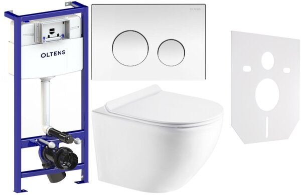 Sada WC mísa se sedátkem s pomalým sklápěním Hagser Beno HGR14000042, podomítkový WC modul Oltens Triberg 50001000, 57102100, HGR11000045, 49301000