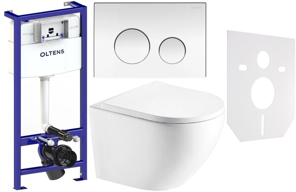 Sada WC mísa se sedátkem s pomalým sklápěním Hagser Beno HGR14000042, podomítkový WC modul Oltens Triberg 50001000, 57102100, HGR20000045, 49301000