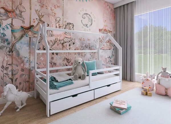 Legno Dětská postel ve tvaru domku Lilly bílá Rozměr (cm): 80x160