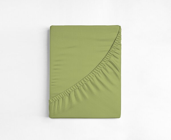 Prostěradlo Středně zelené FROTÉ PREMIUM Froté PREMIUM 90-100 x 200-220/30