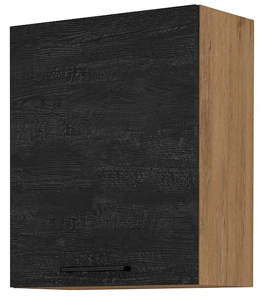 Horní kuchyňská skříňka Virion 60 G 72 1F (dub lancelot + tmavé dřevo). 1046303