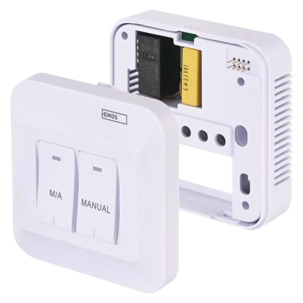 Pokojový manuální bezdrátový termostat 230V/16A 2xAA bílá