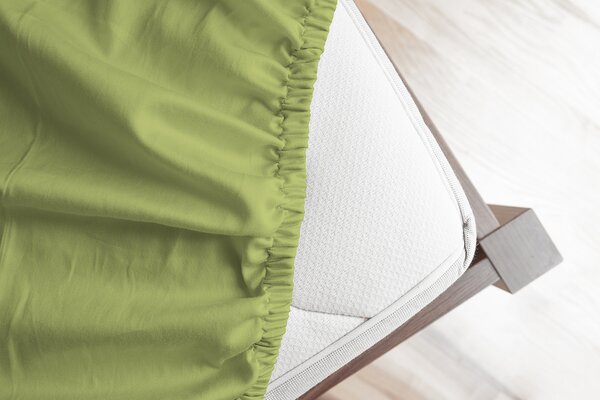 Prostěradlo Středně zelené FROTÉ PREMIUM Froté PREMIUM 90-100 x 200-220/30