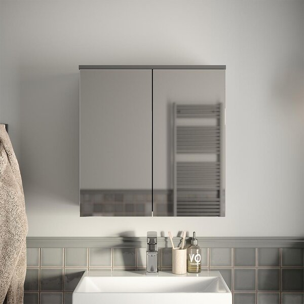 Koupelnová zrcadlová skříňka Vicco Ruben Antracit 60.2 x 62 cm, Model 62907