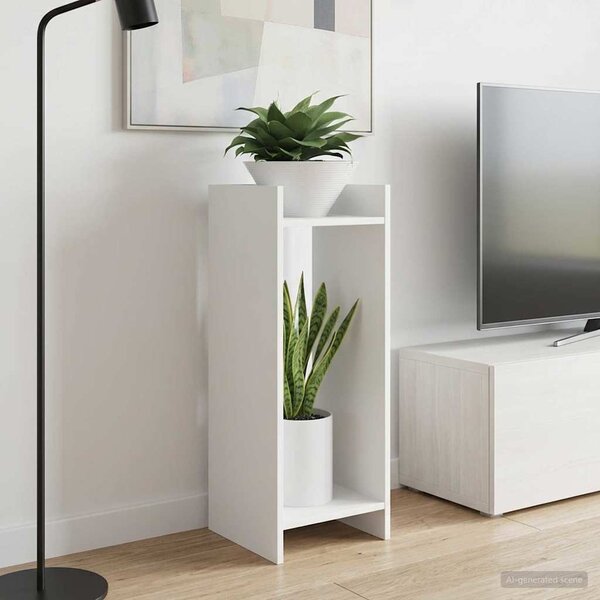Stojan na rostliny 2 ks Bílý 30 x 30 x 80 cm Dřevěný materiál