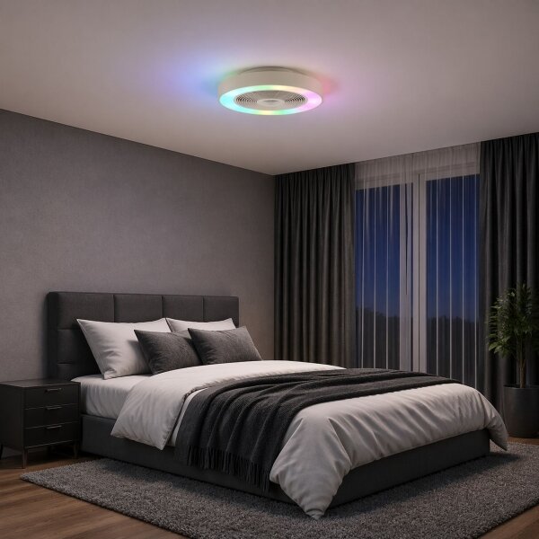 Brilliant - LED RGBW Stropní svítidlo s vent CATANIA LED/37W/230V béžová + DO