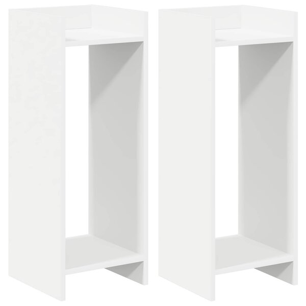 Stojan na rostliny 2 ks Bílý 30 x 30 x 80 cm Dřevěný materiál