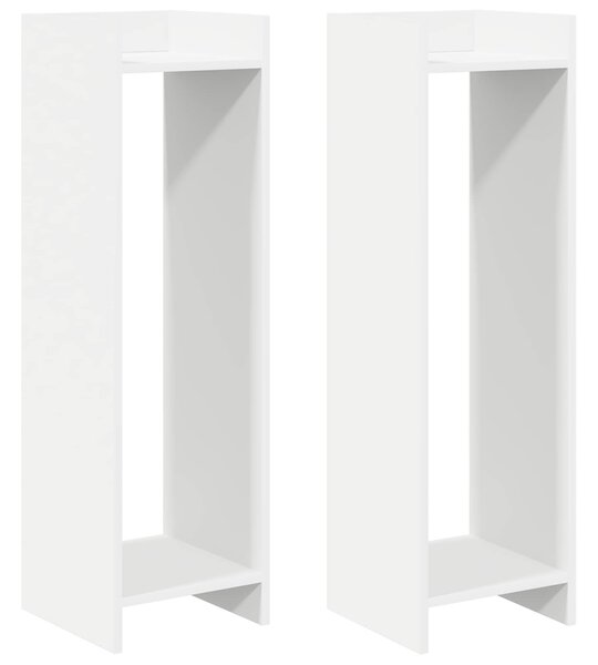 Stojan na rostliny 2 ks Bílý 30 x 30 x 100 cm Dřevěný materiál