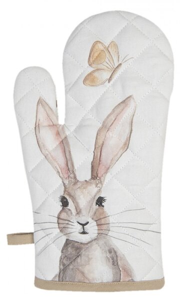 Kuchyňská chňapka s motivem králíků Rustic Easter Bunny – 18x30 cm